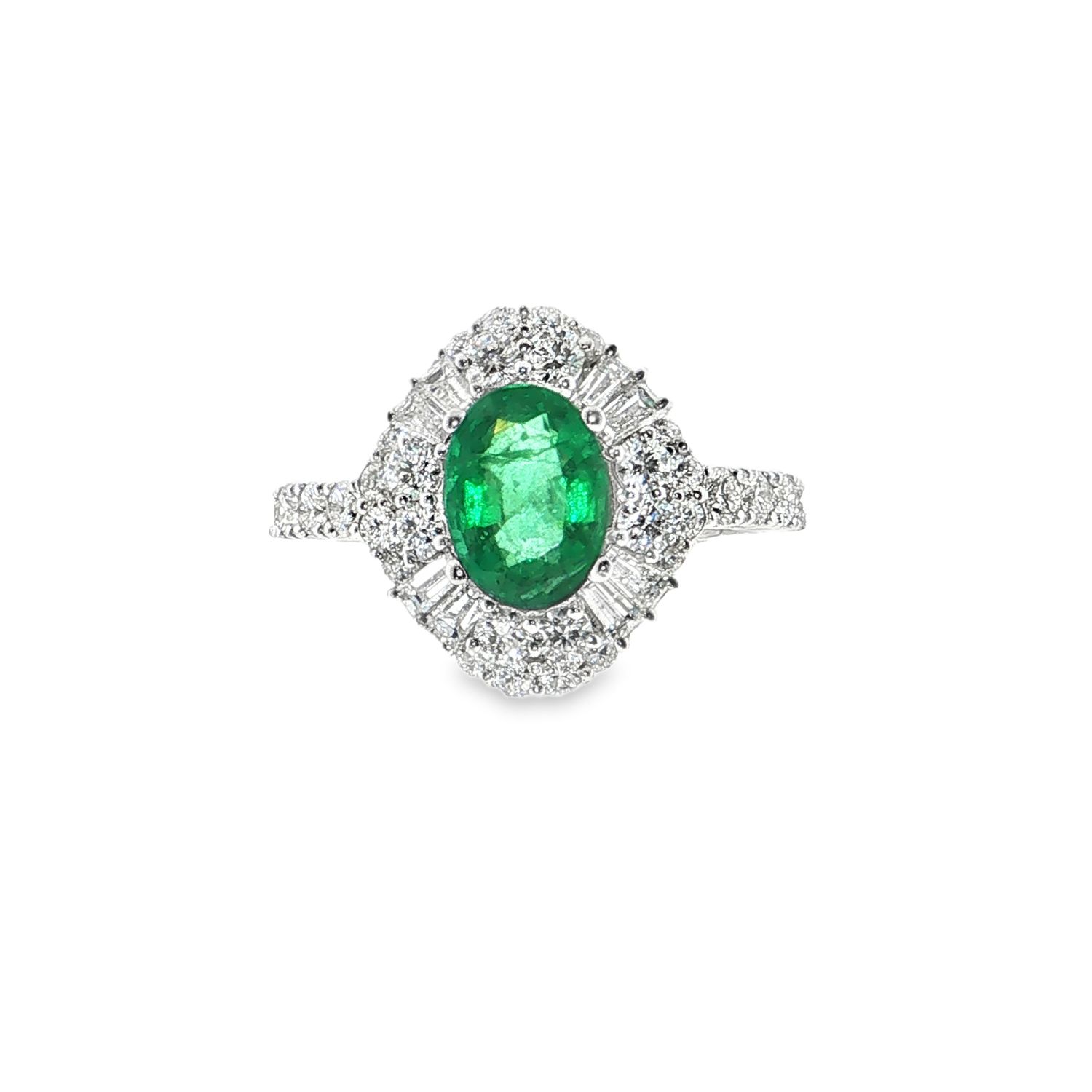 Anillo Esmeralda y Diamantes