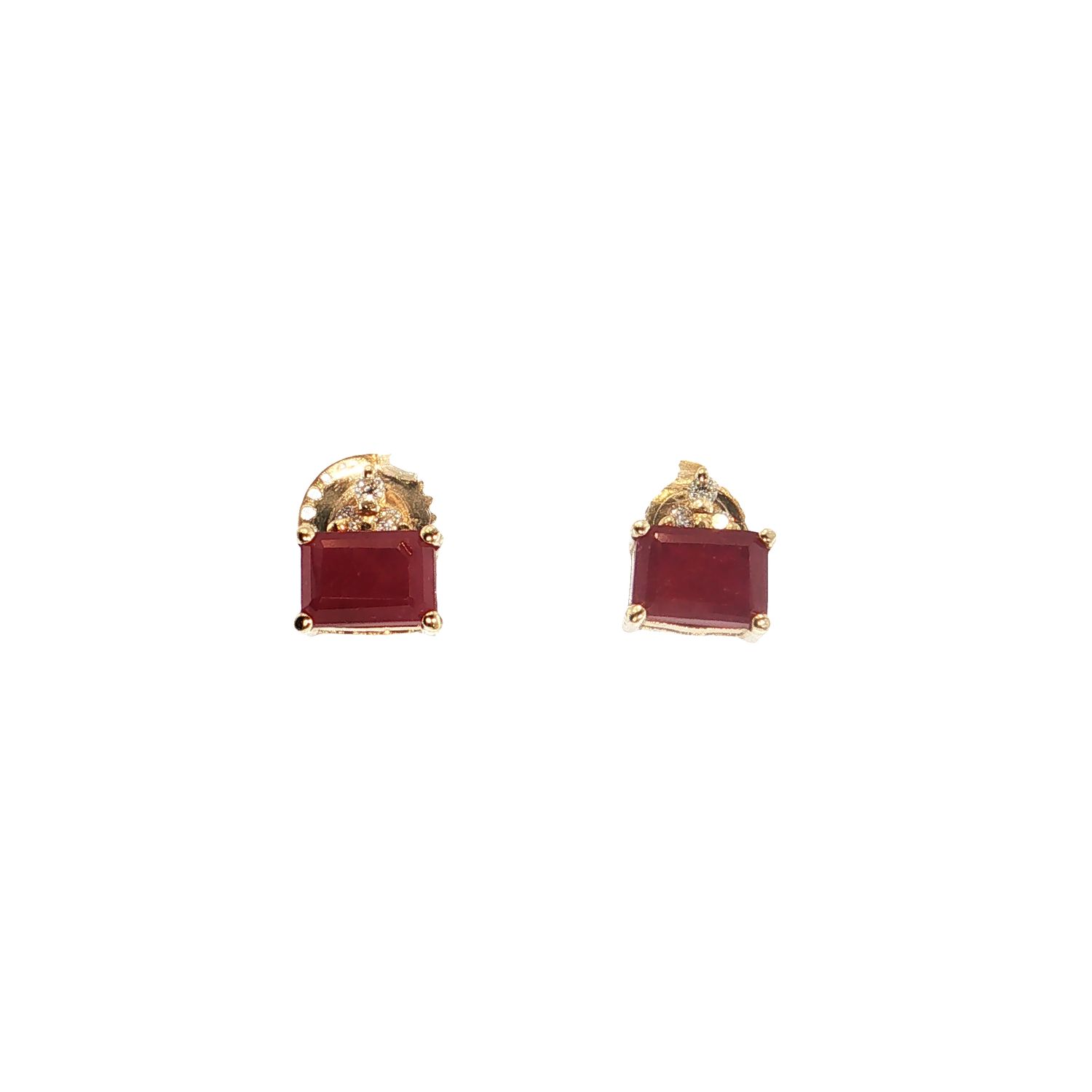 Aretes Rubíes y Diamantes