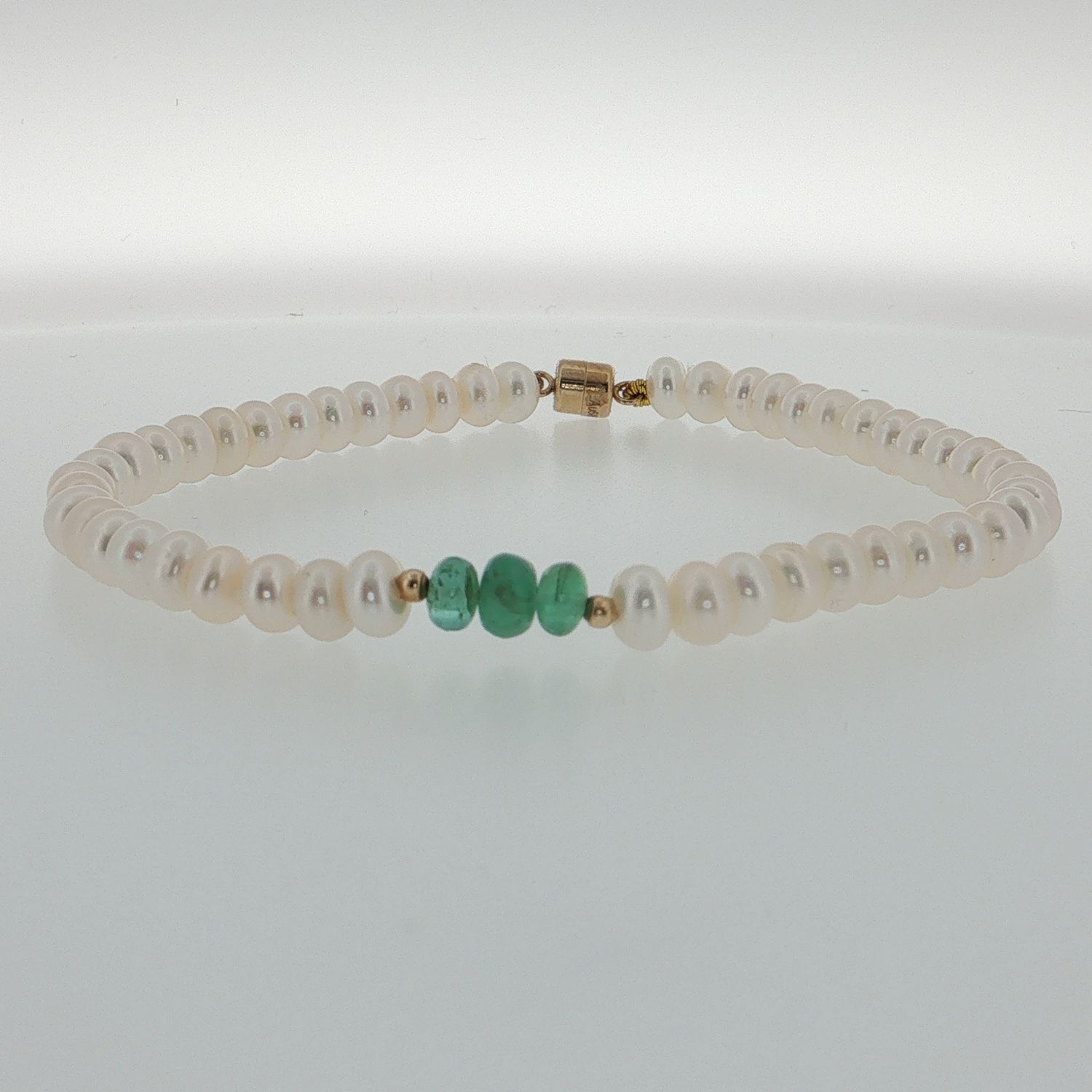 Pulsera Perla BIWA y Esmeralda