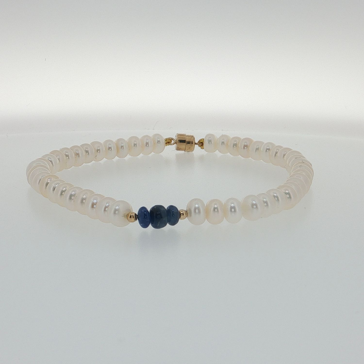 Pulsera Perla y Zafiro