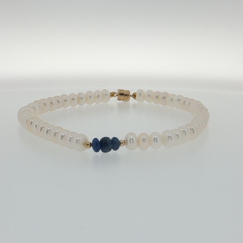 Pulsera Perla y Zafiro