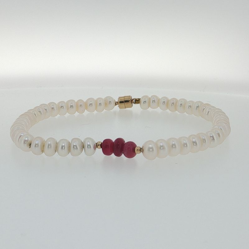 Pulsera Perla BIWA y Rubí