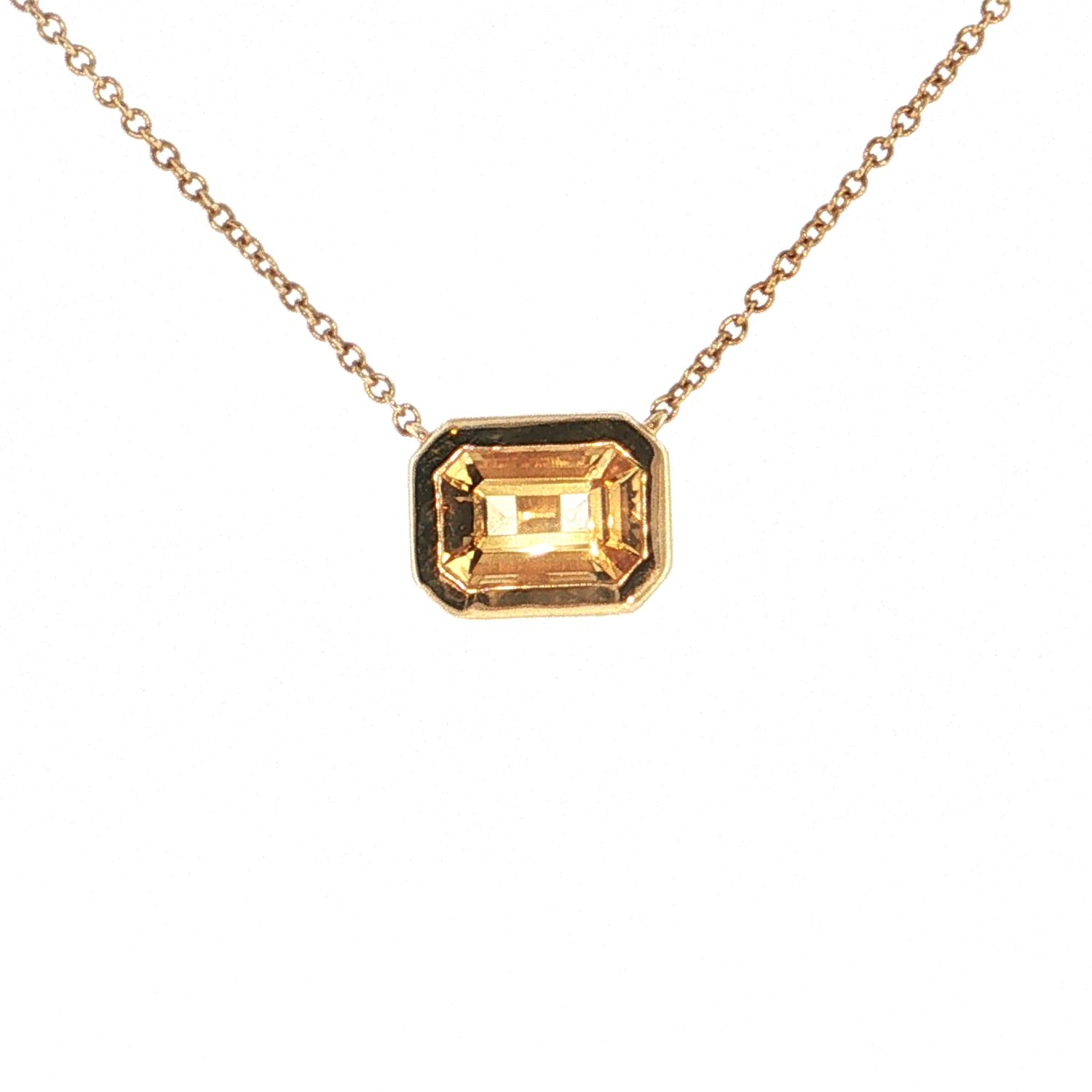 Collar Biselado Citrina