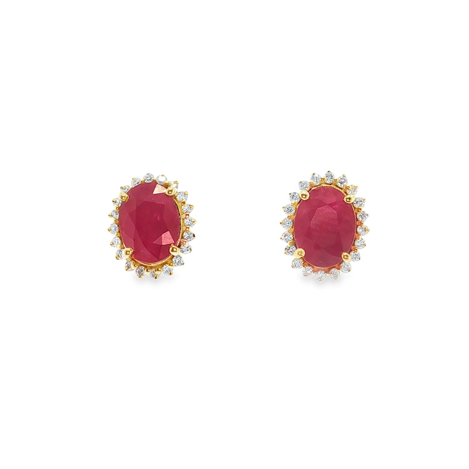 Aretes Rubíes y Diamantes