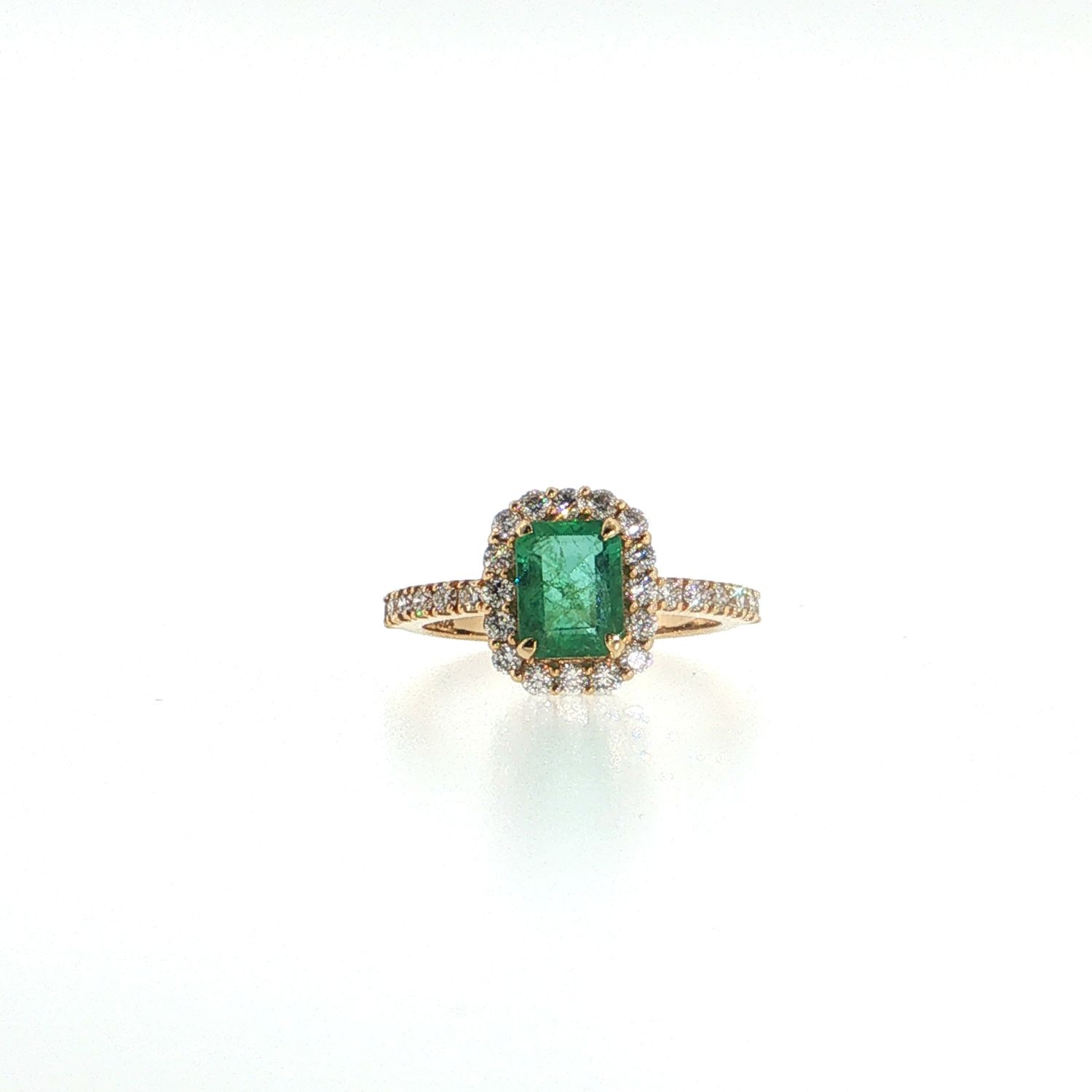 Anillo Esmeralda y Diamantes
