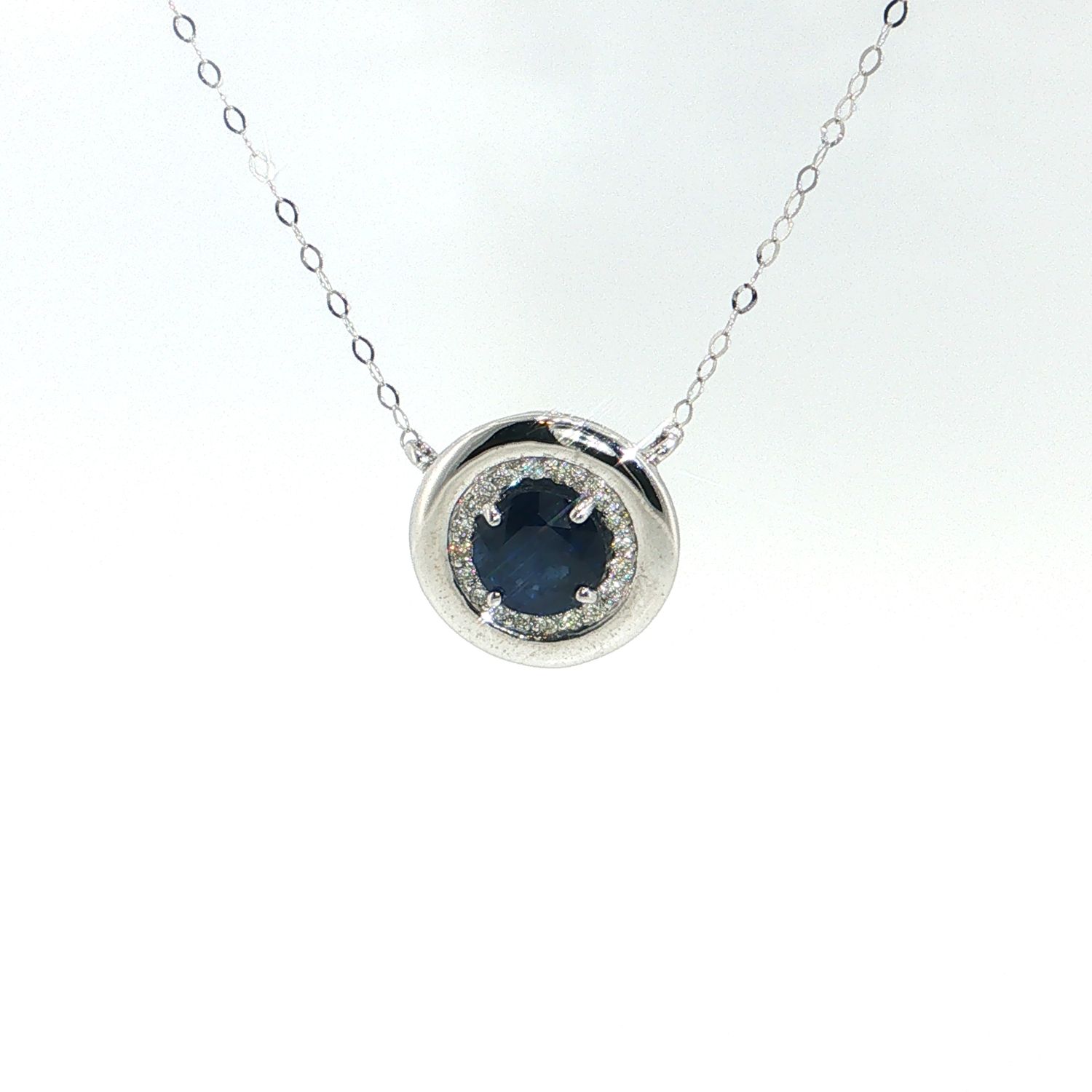 Collar Zafiro y Diamantes
