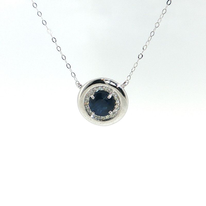Collar Zafiro y Diamantes