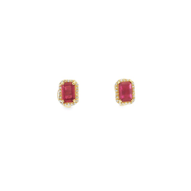 Aretes Rubíes y Diamantes