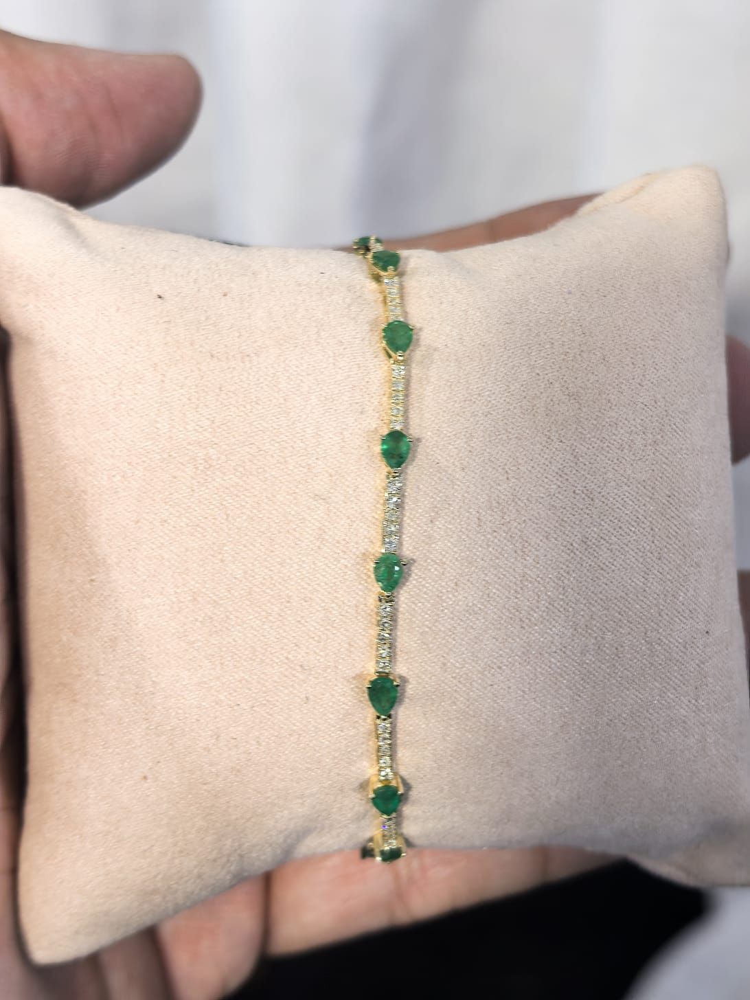 ​Pulsera Esmeraldas y Diamantes