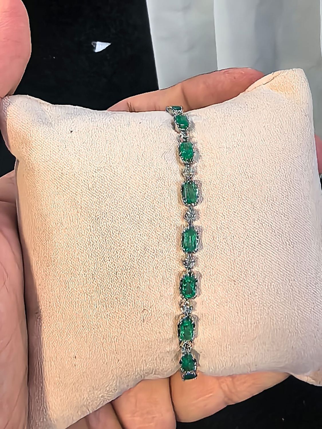​Pulsera Esmeraldas y Diamantes