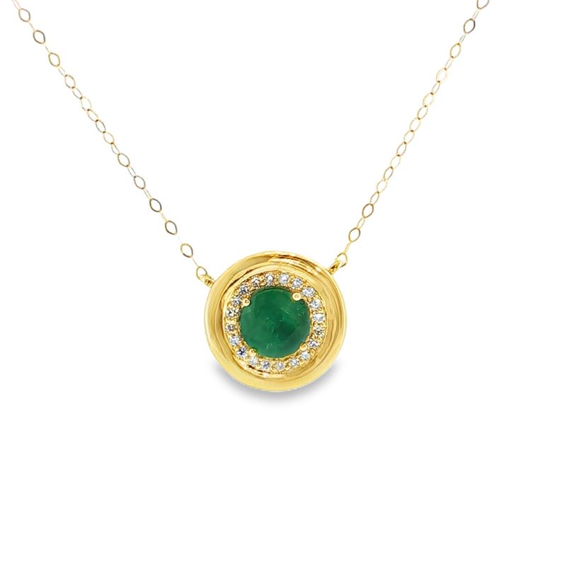 Collar Esmeralda y Diamantes