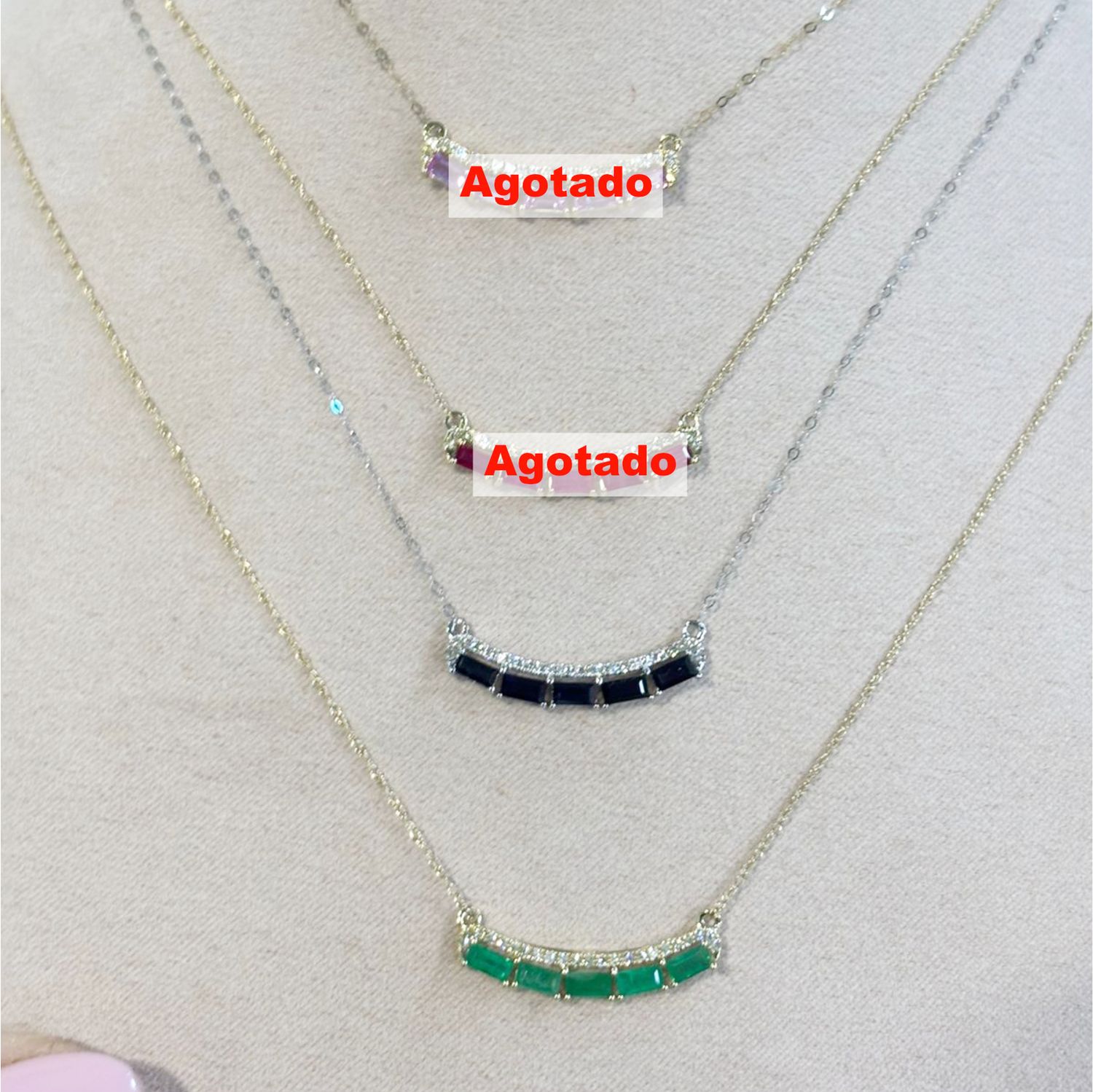 ​Collar Esmeraldas, Rubíes o Zafiros y Diamantes