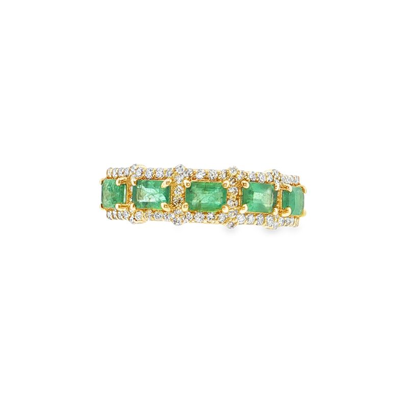 ​Anillo Churumbela Esmeraldas y Diamantes
