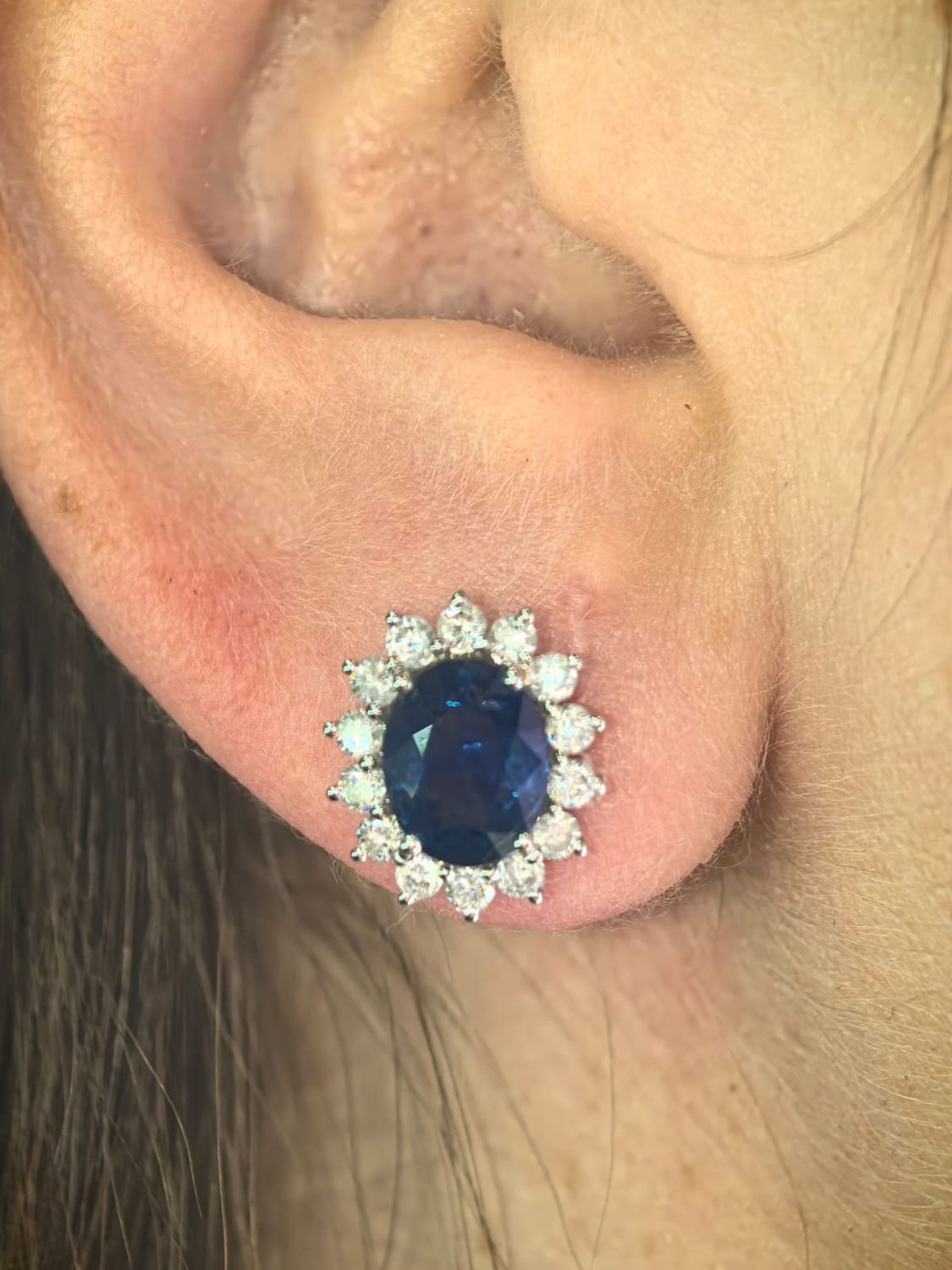 ​Aretes Zafiros y Diamantes