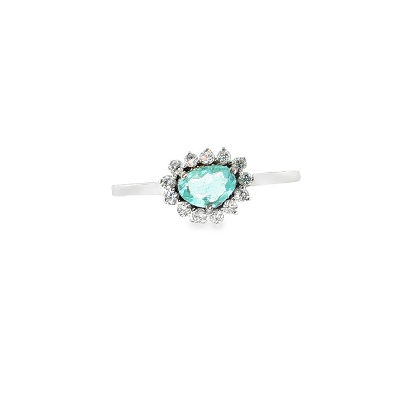 ​Anillo Paraiba y Diamantes