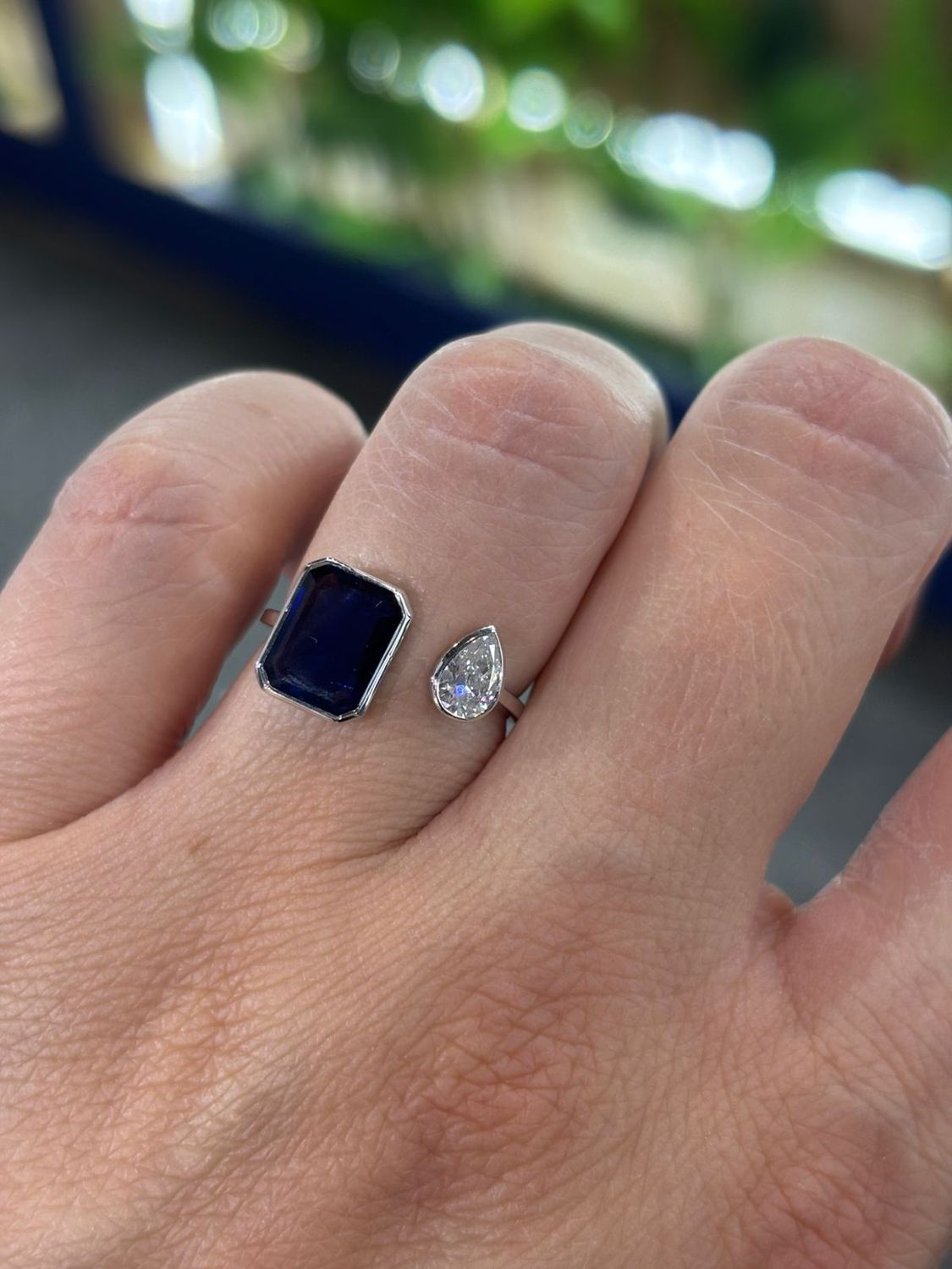 Anillo Zafiro y Diamante