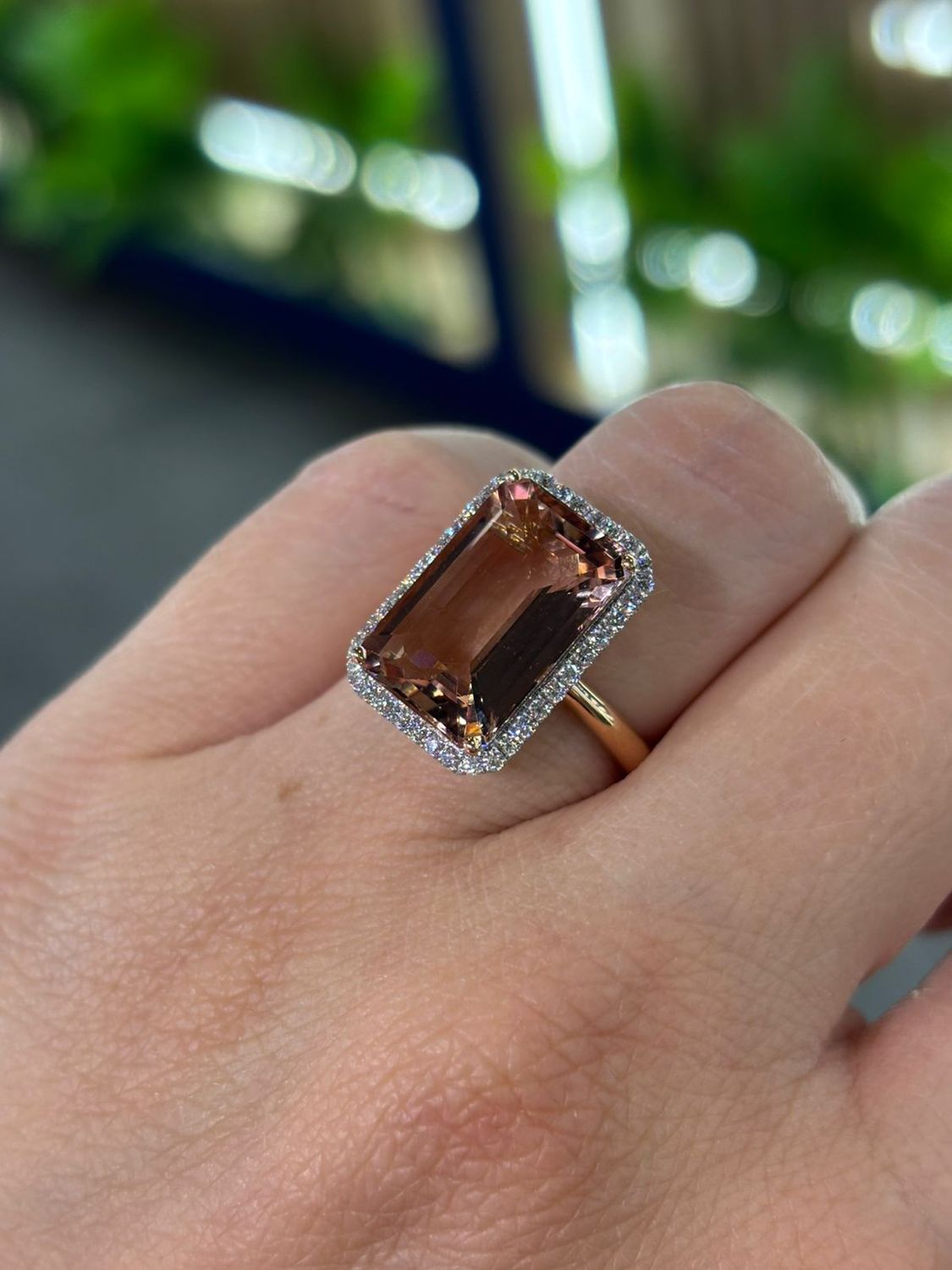 Anillo Morganita​ y Diamantes