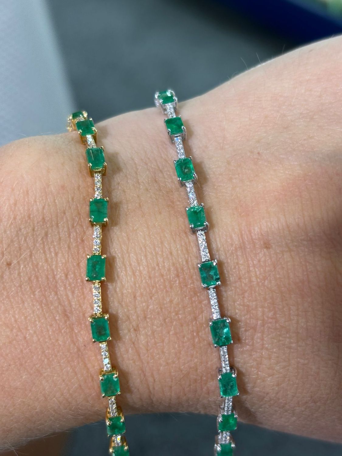 ​Pulsera Esmeraldas y Diamantes