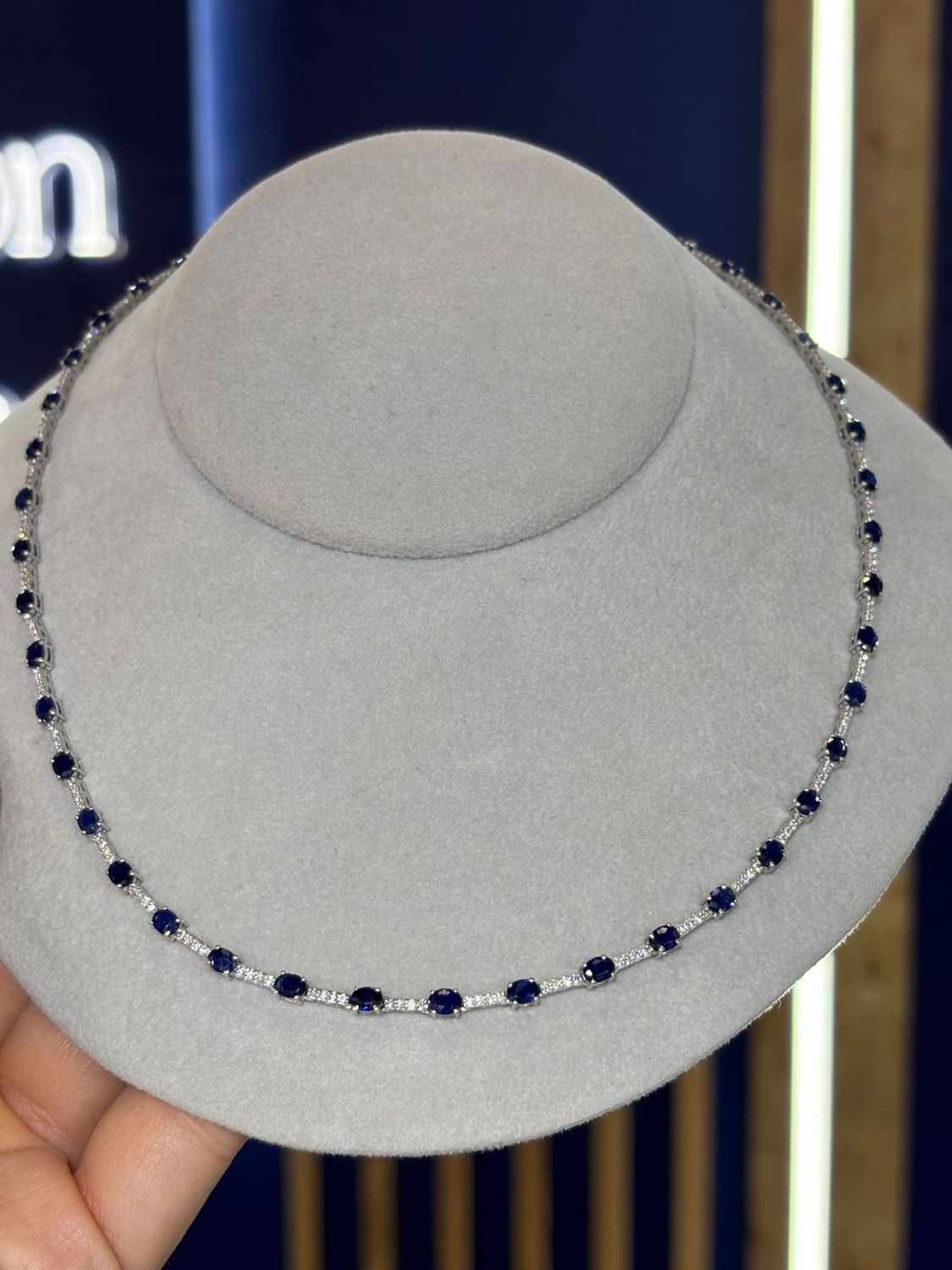 Collar Zafiros y Diamantes
