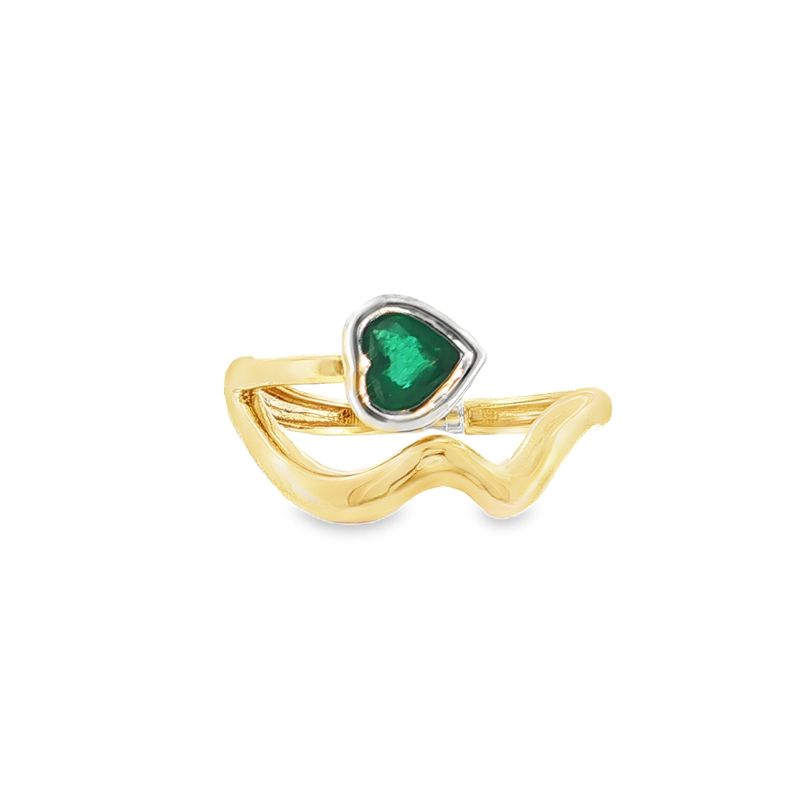 Anillo Corazón Esmeralda