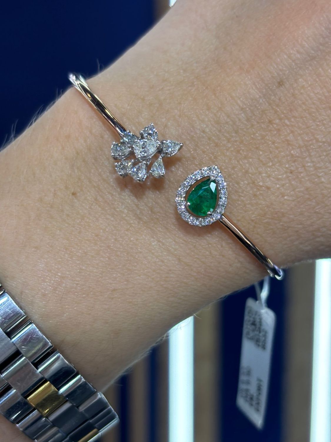 ​Pulsera Esmeralda y Diamantes