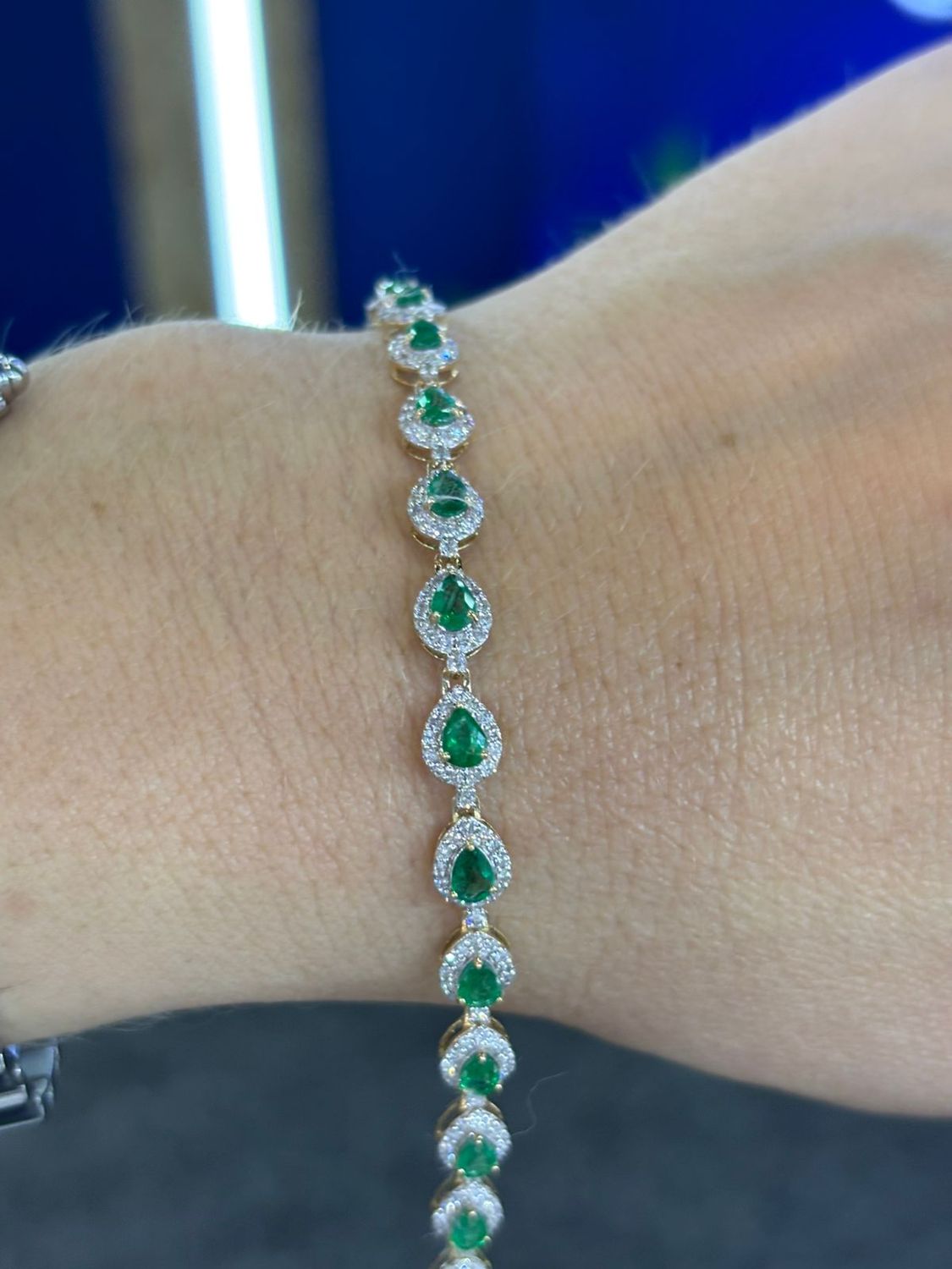 Pulsera Esmeraldas y Diamantes