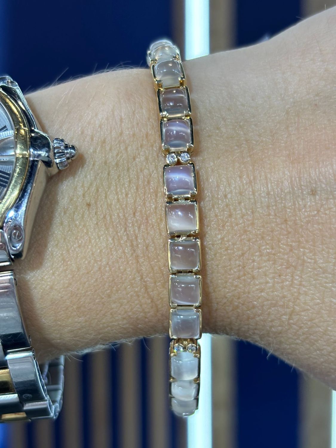 ​Pulsera Moonstone y Diamantes