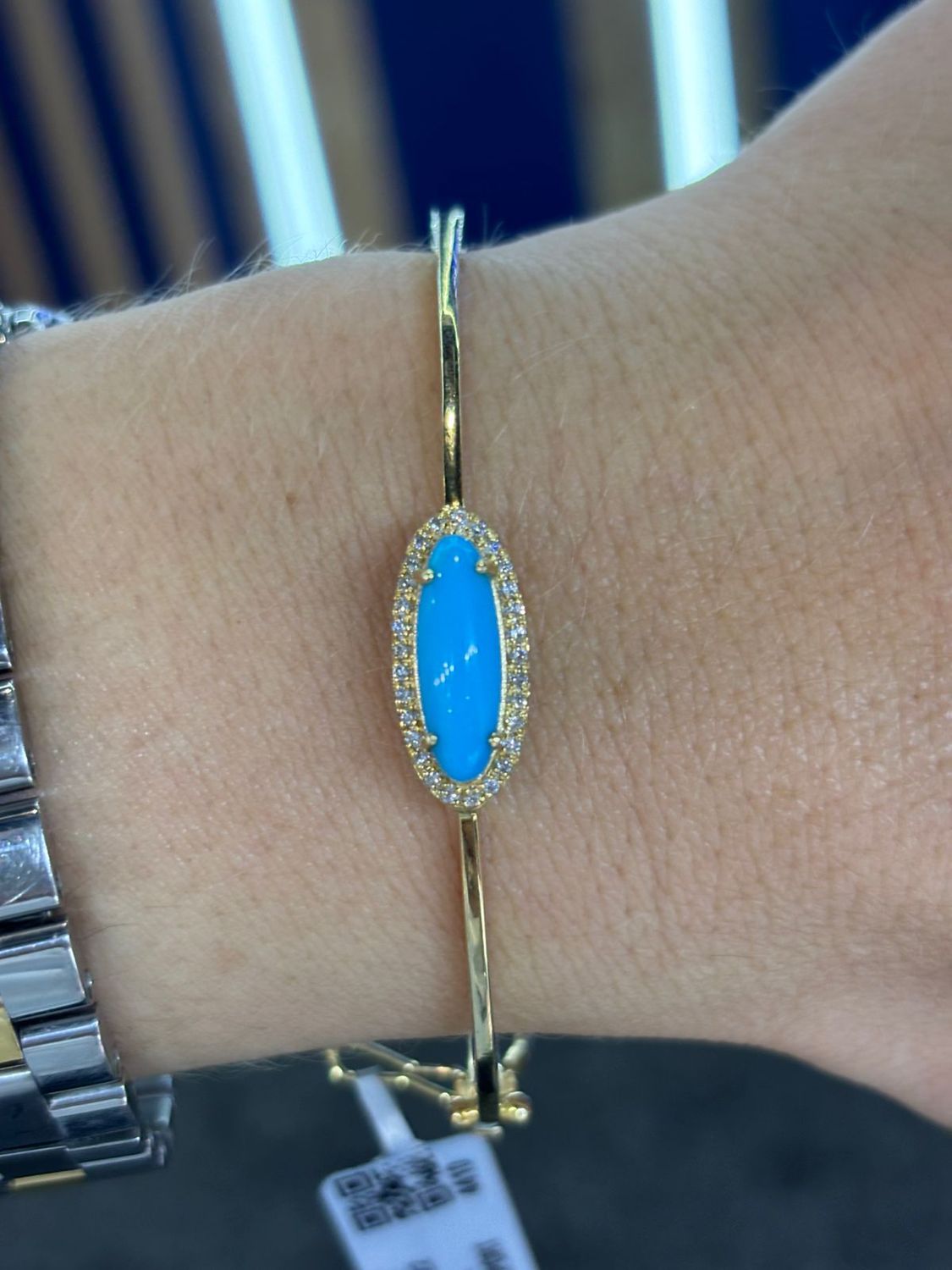 ​Bangle Turquesa y Diamantes