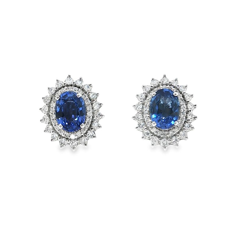 ​Aretes Zafiros y Diamantes