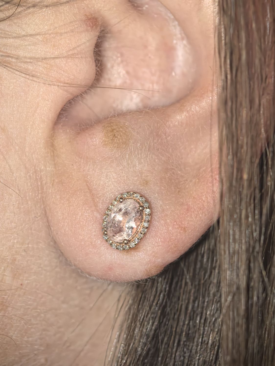 ​Aretes Morganitas y Diamantes