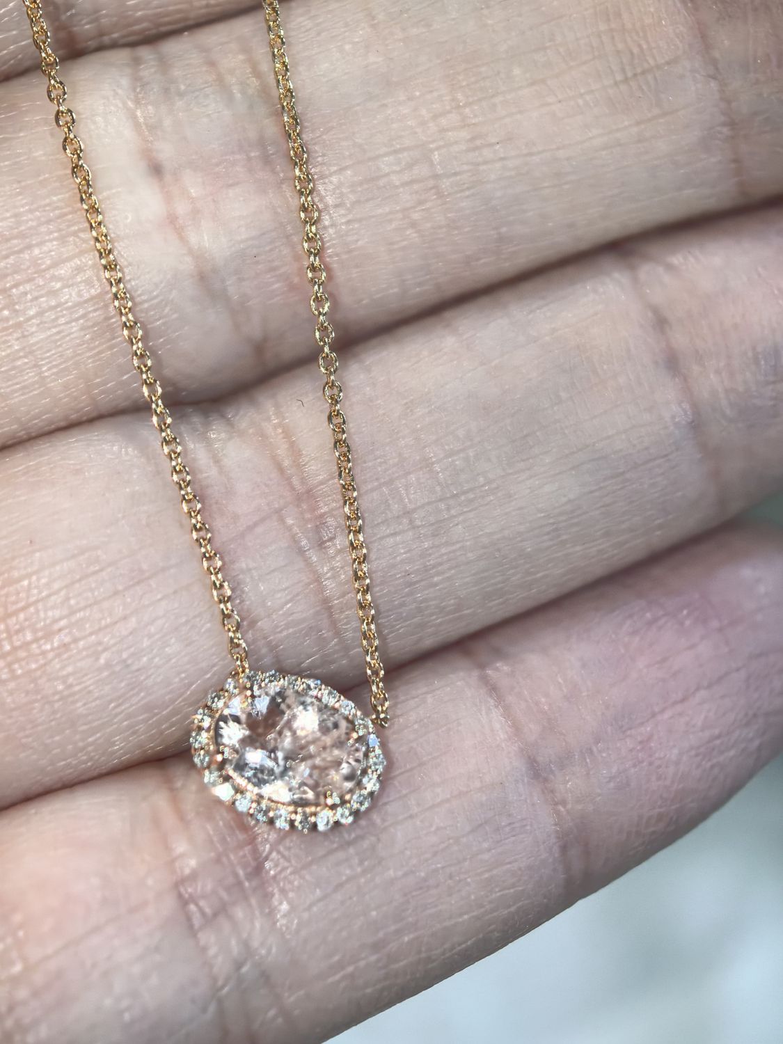​Collar Morganita y Diamantes