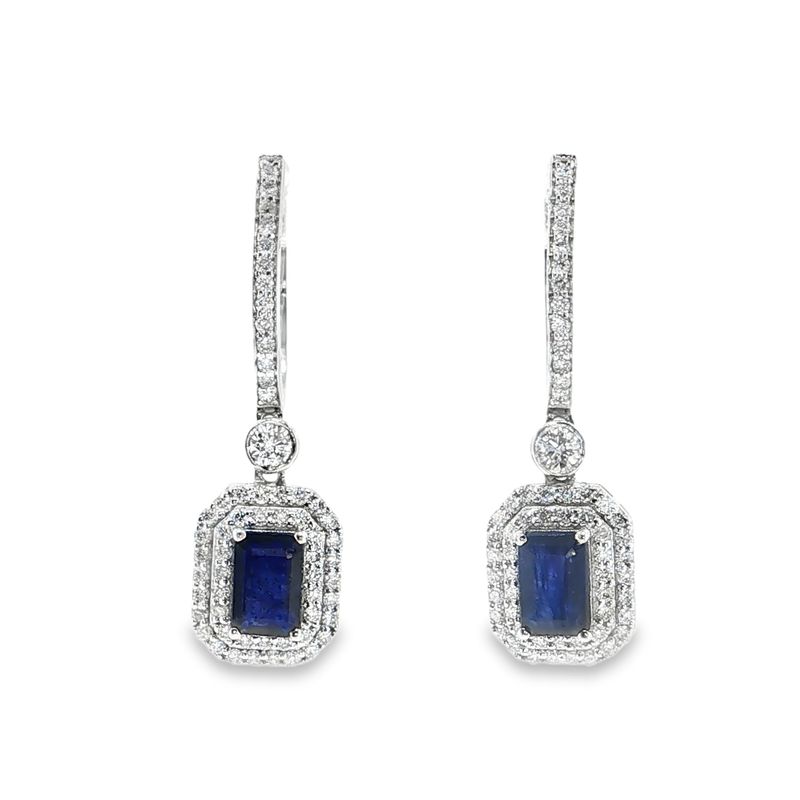 Aretes Zafiros y Diamantes