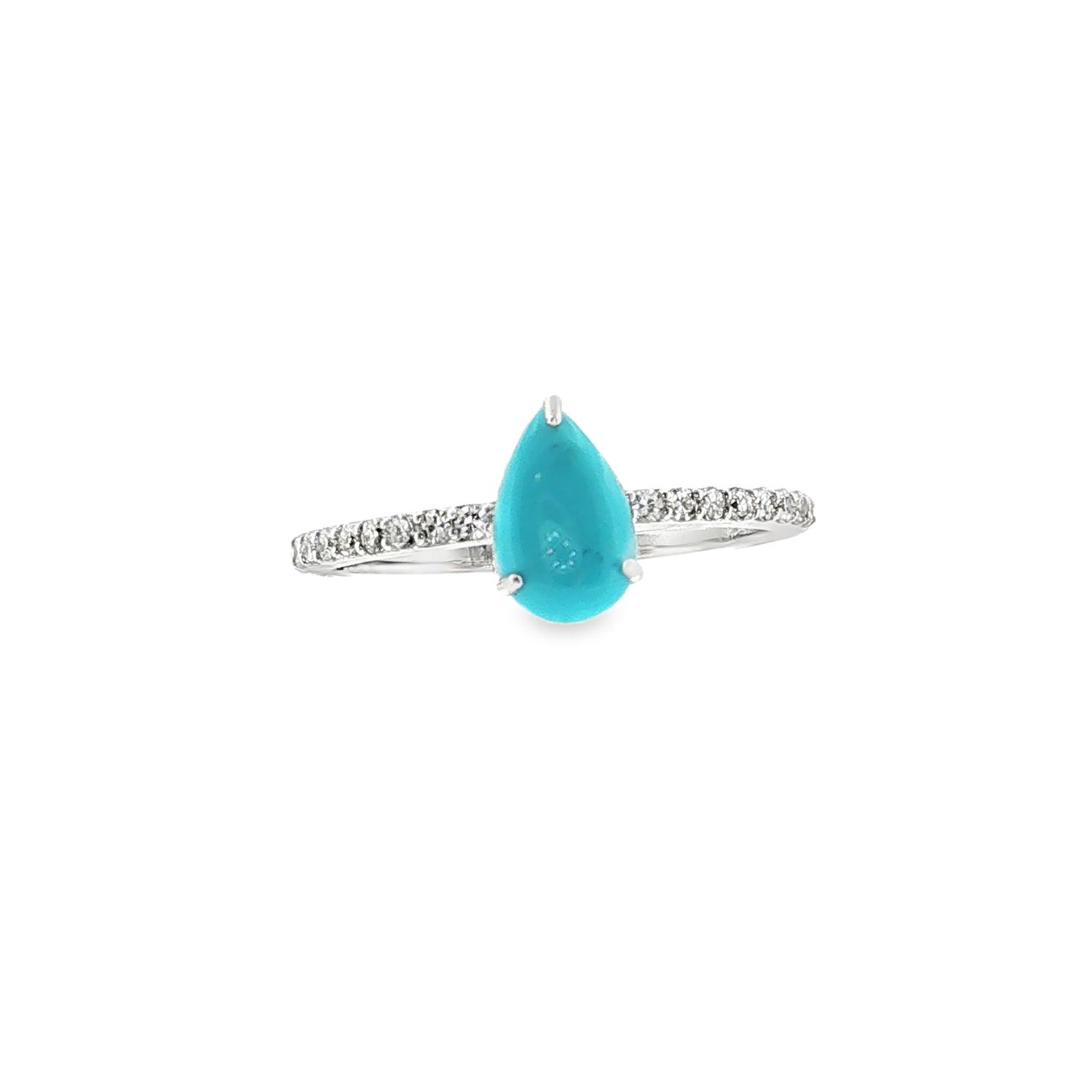 ​Anillo Turquesa y Diamantes