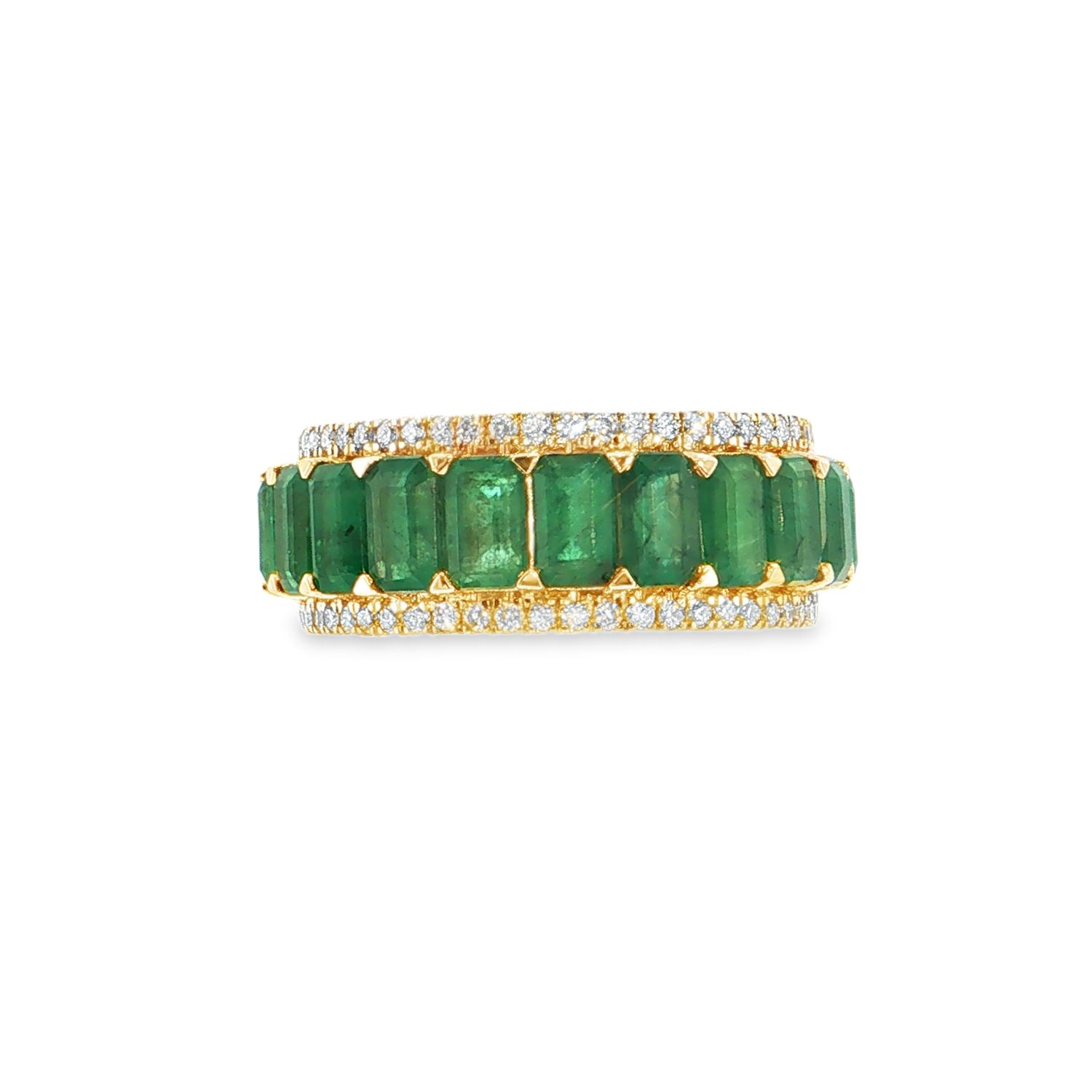 ​Anillo Churumbela Esmeraldas y Diamantes
