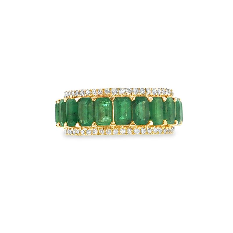 ​Anillo Churumbela Esmeraldas y Diamantes