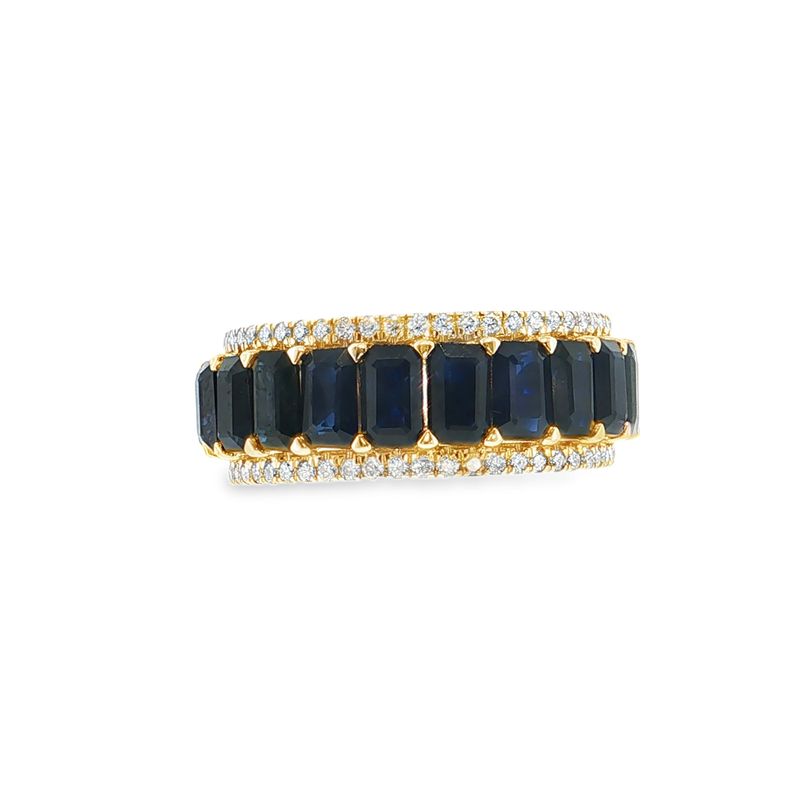 ​Anillo Churumbela Zafiros y Diamantes