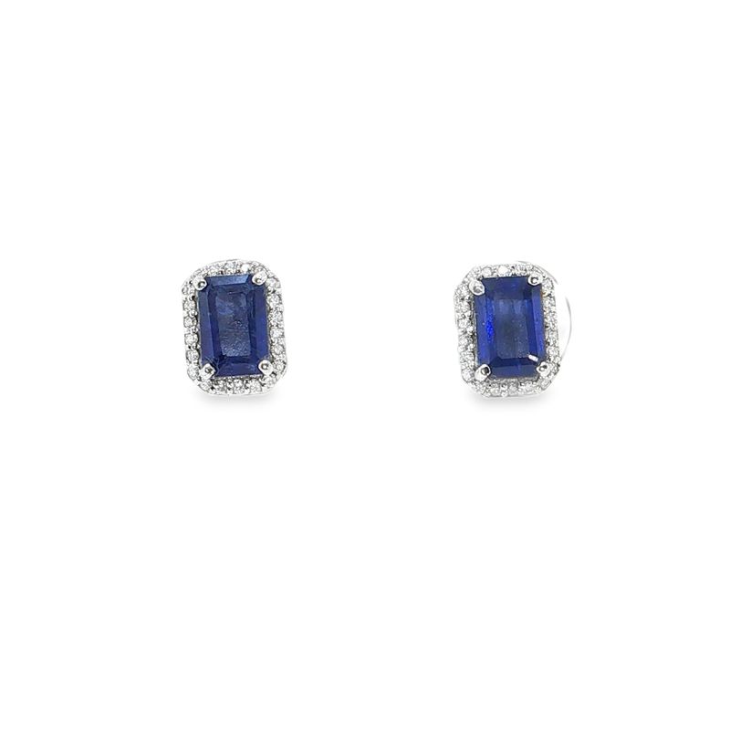 Aretes Zafiros y Diamantes