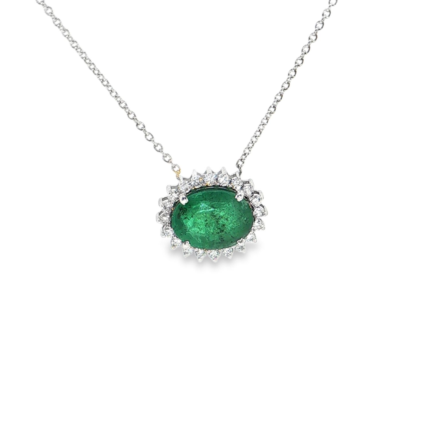 Collar Esmeralda y Diamantes