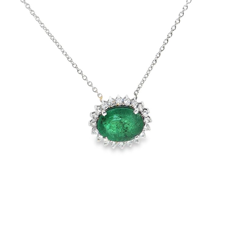 Collar Esmeralda y Diamantes
