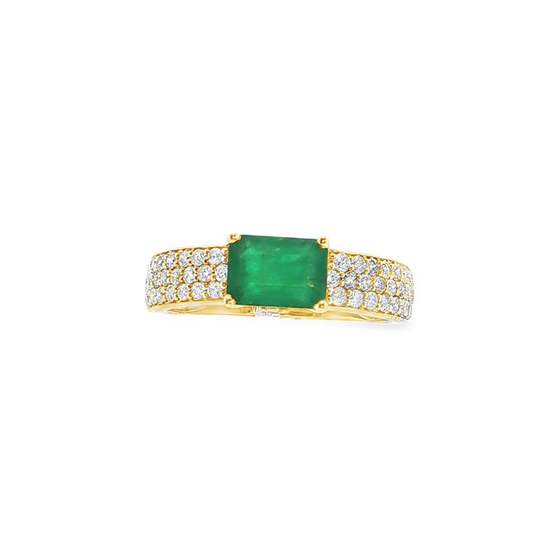Anillo Esmeralda y Diamantes