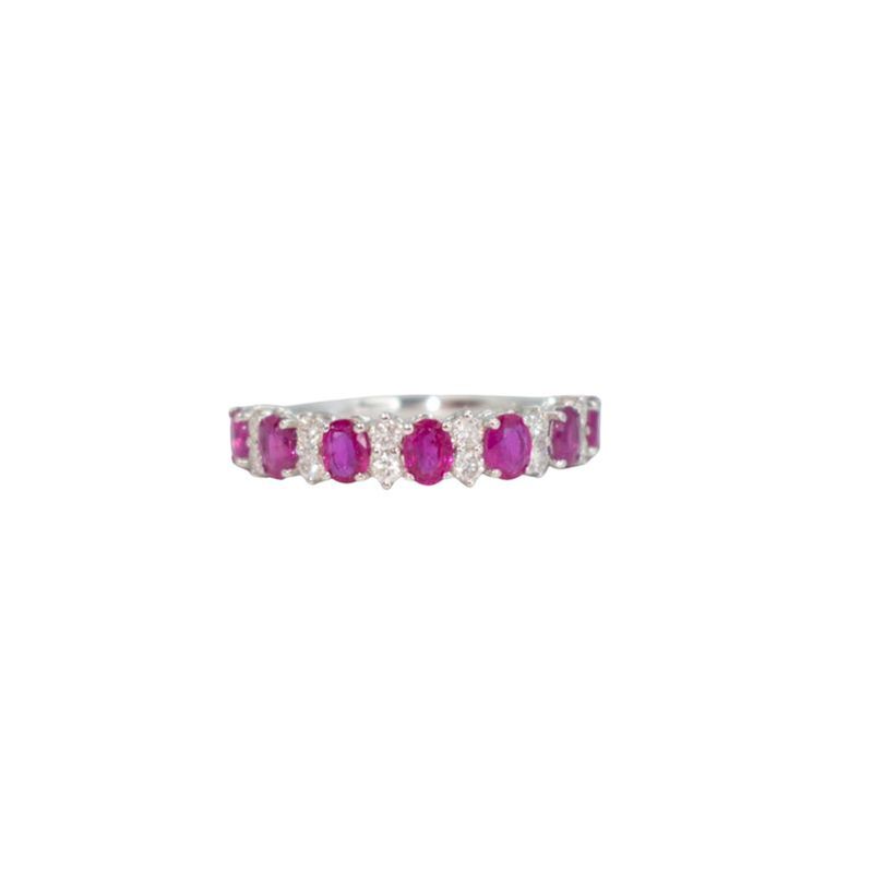 Anillo Churumbela Rubíes y Diamantes