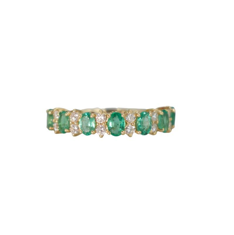 Anillo Churumbela Esmeraldas y Diamantes