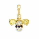 Dije Abeja Zafinos Amarillos y Diamantes