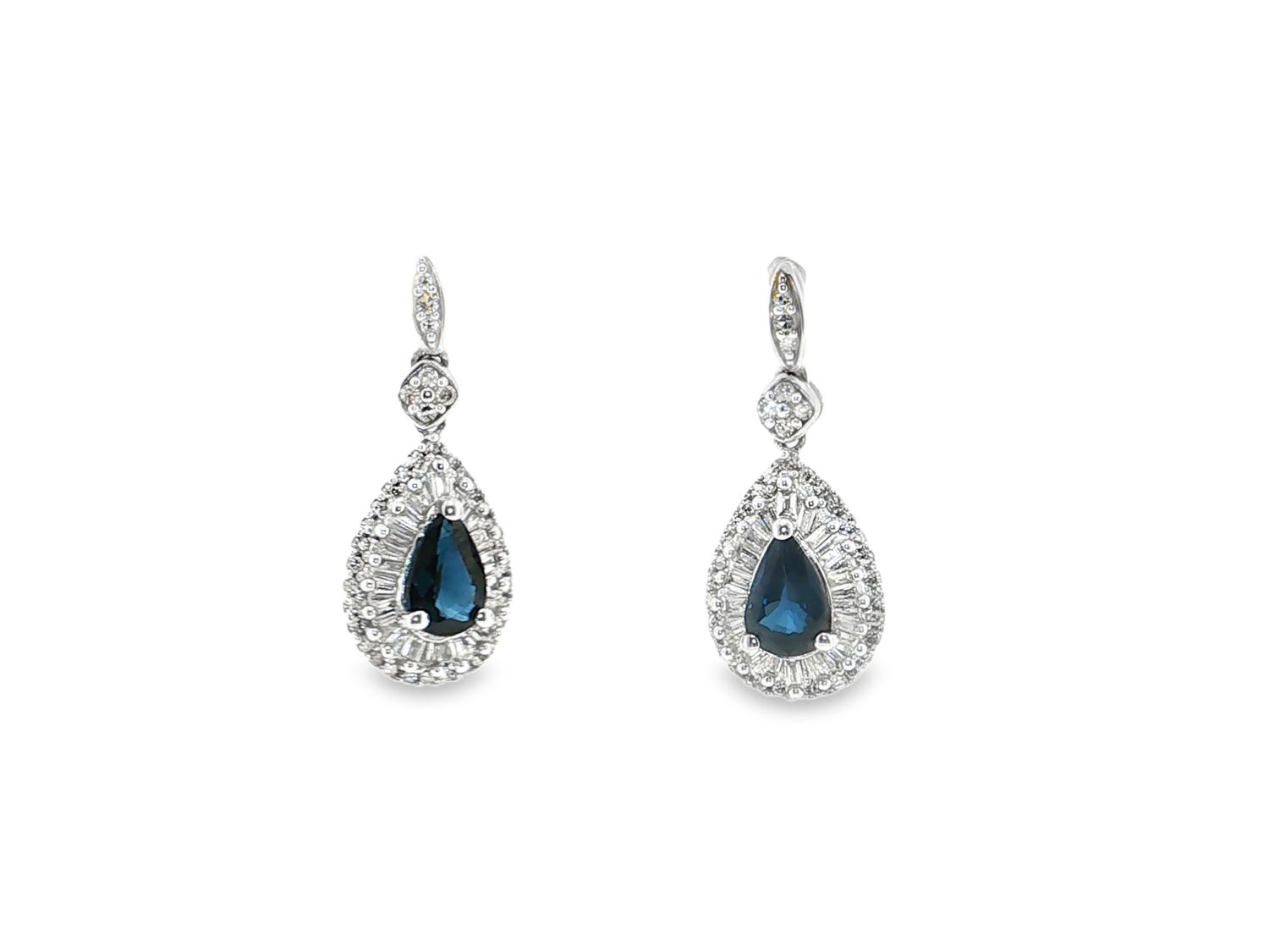 Aretes Zafiros y Diamantes