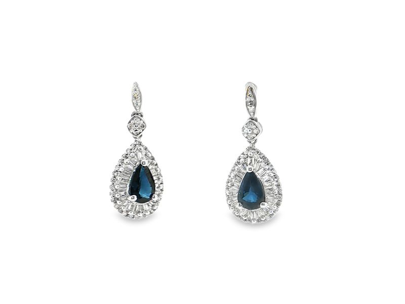 Aretes Zafiros y Diamantes