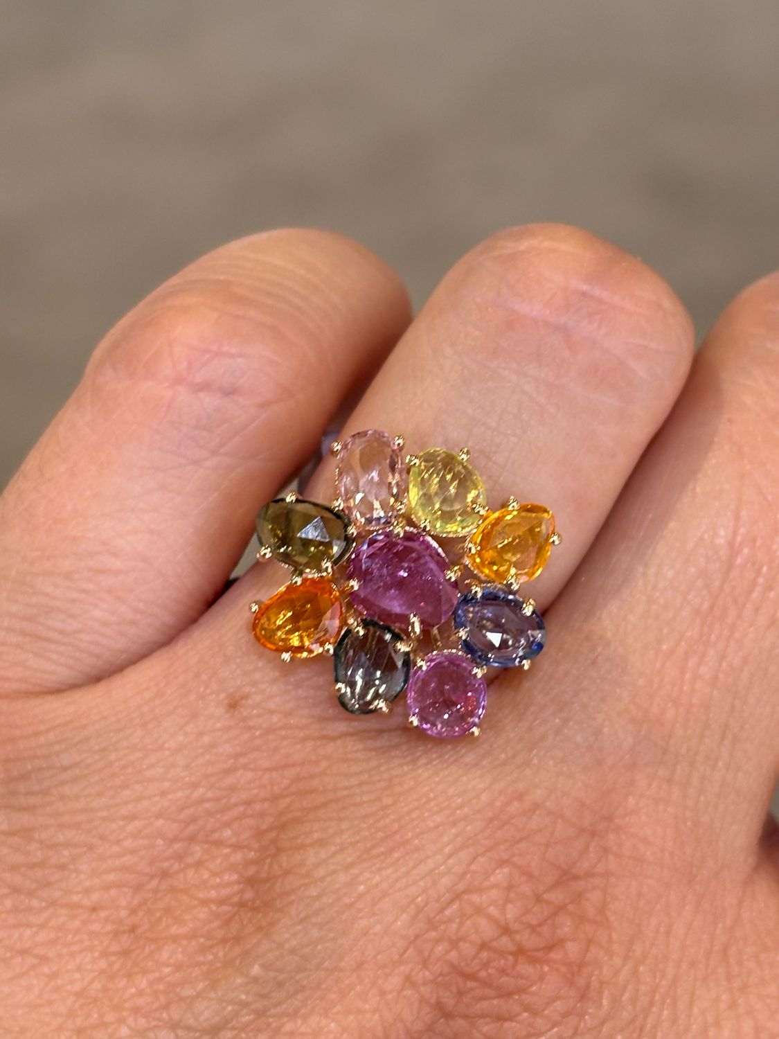 Anillo Zafiros Multicolor