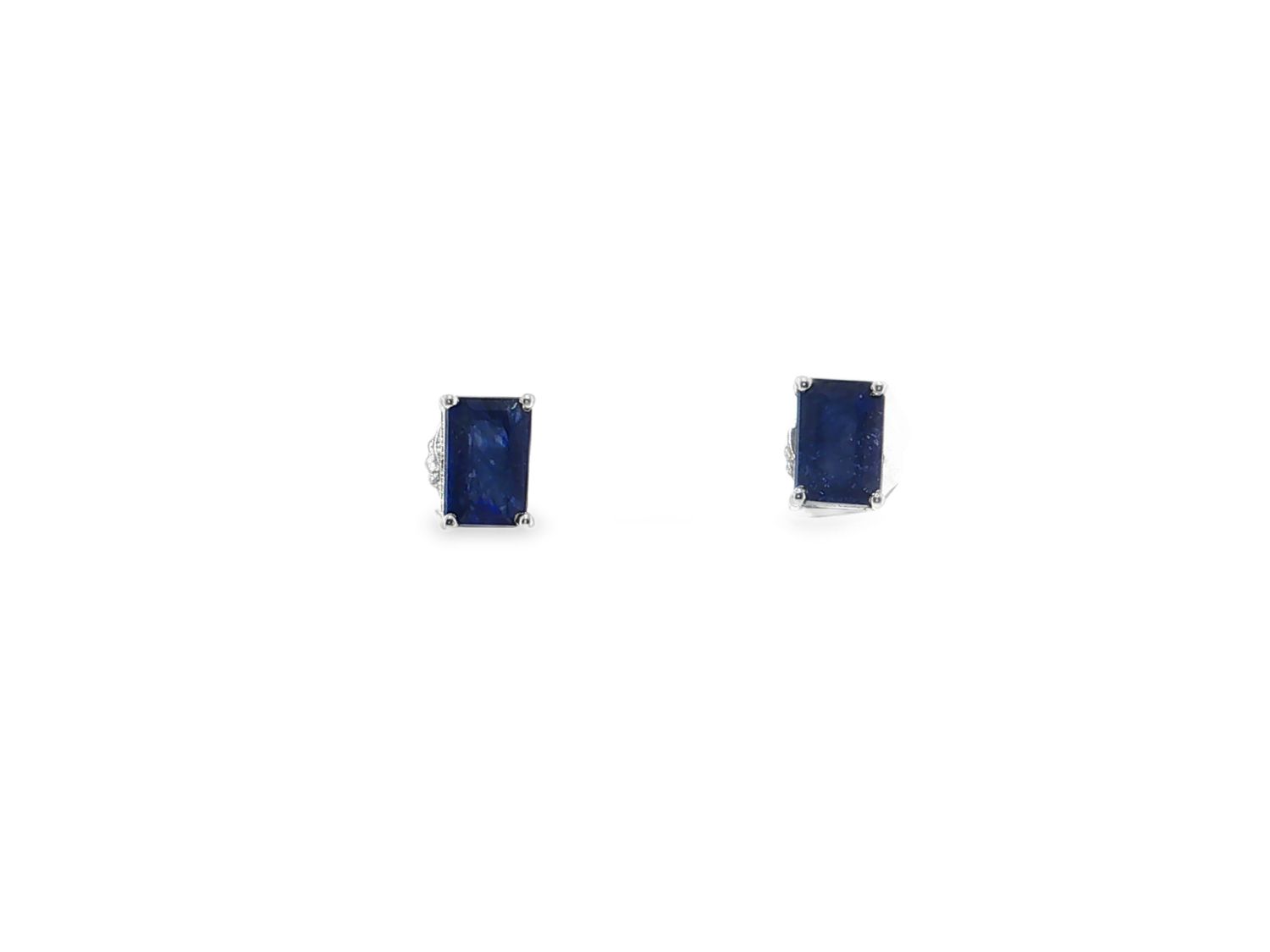 Aretes Boton Zafiro