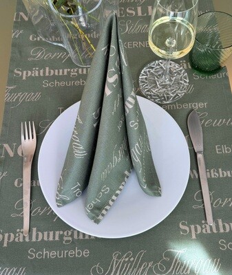 Wein-Serviette - Deutsche Rebsorten Wein-Serviette - Deutsche Rebsorten