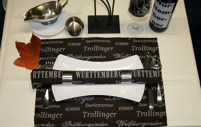 4-er Platzset - Württemberger Rebsorten 4-er Platzset - Württemberger Rebsorten
