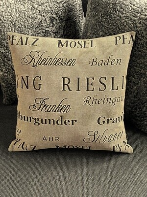 Deko-Kissenhülle - Deutsches Weindesign Kissen Deutsches Weindesign